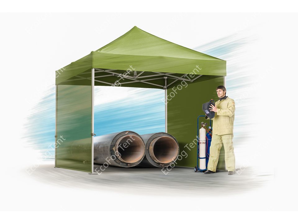 Палатка сварщика 2.4х2.4 Брезент Огнестойкая от производителя Ecofog Tent. Цена от производителя